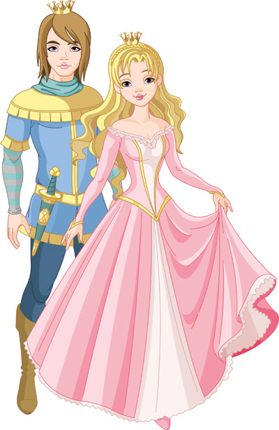 free vector Prince and princess vector